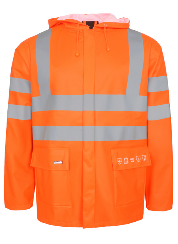 Women's Flame Retardant Hi-Vis Rain Jacket