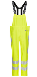 Women's Flame Retardant Hi-Vis Rain Bib'n'Brace Trousers