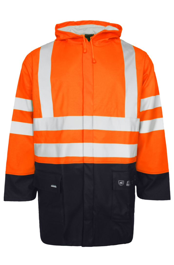 Flame Retardant Hi-Vis Rain Jacket