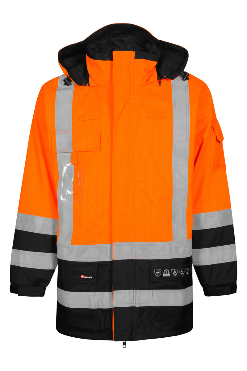 Flame resistant shop rain gear