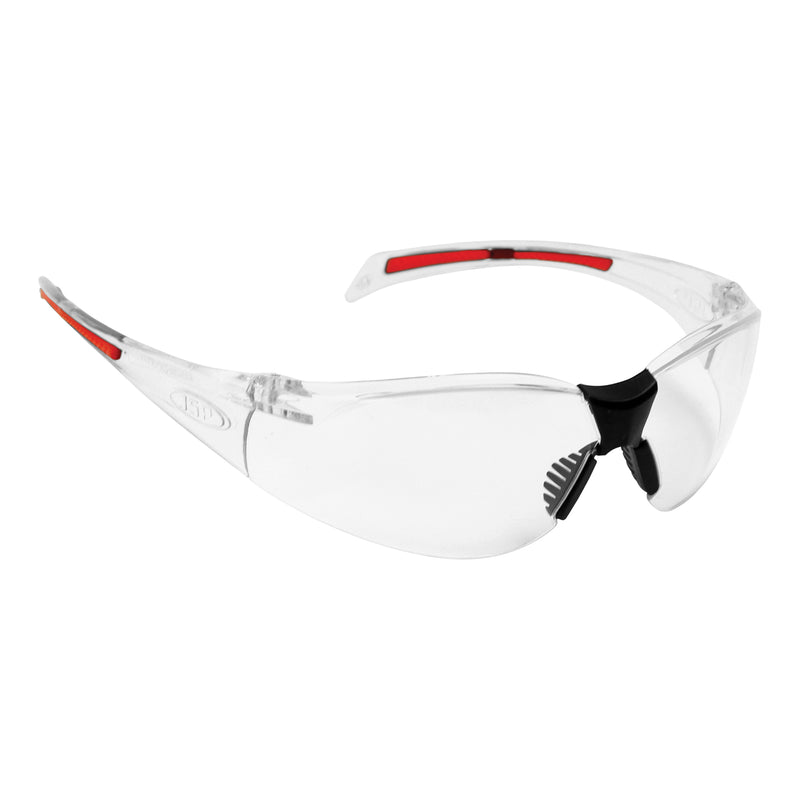 Stealth™ 8000 Clear Safety Specs - Clear - Red