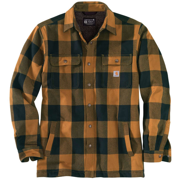 Sherpa Lined Plaid Shirt Jacket